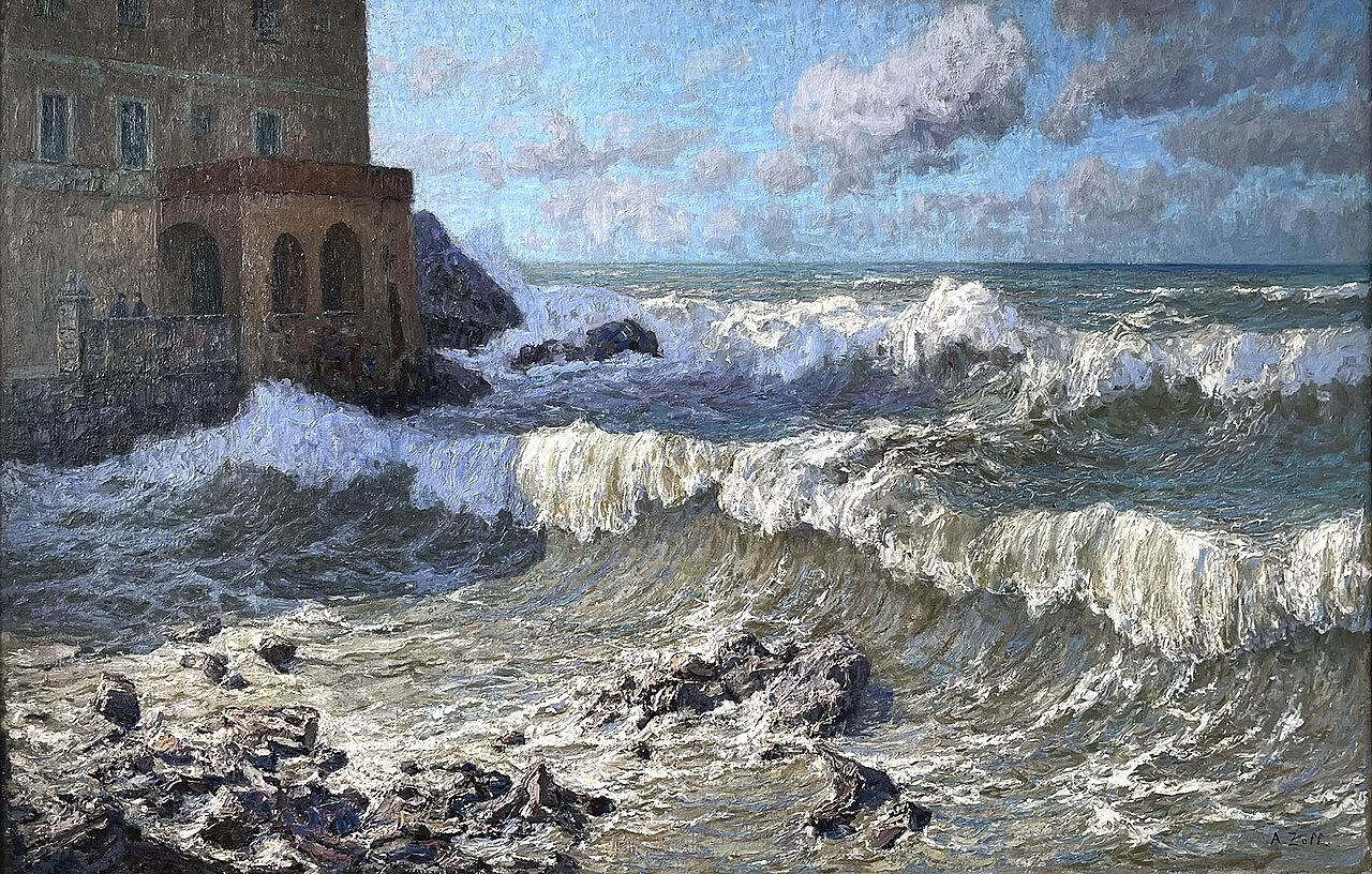 Onde sulla costa della Spezia